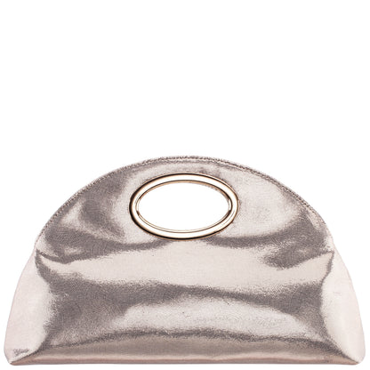 Jael Light Gold Metallic Geo Swirl Fabric Handle Bag | Nina Shoes