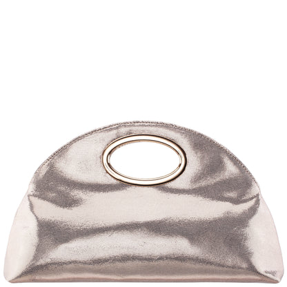 Jael Light Gold Metallic Geo Swirl Fabric Handle Bag | Nina Shoes