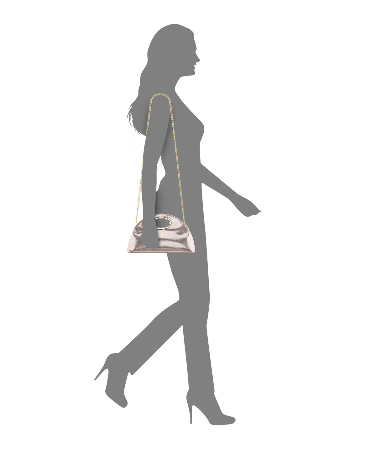 Jael Light Gold Metallic Geo Swirl Fabric Handle Bag | Nina Shoes