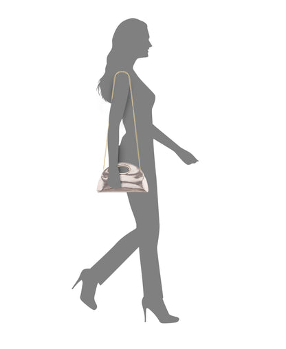 Jael Light Gold Metallic Geo Swirl Fabric Handle Bag | Nina Shoes