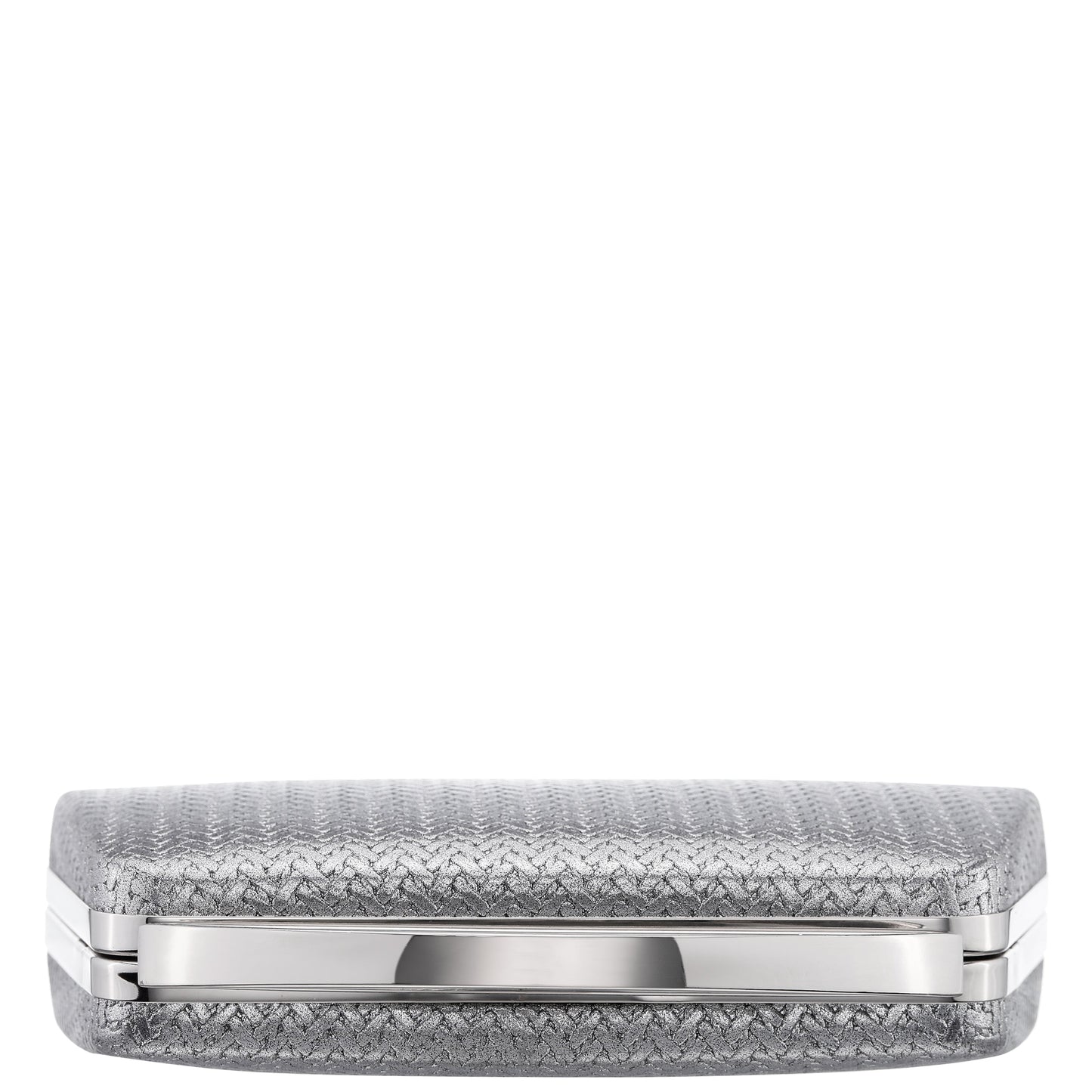 Genesis-G Antique Silver Metallic Faux Weave Box Bag | Nina Shoes