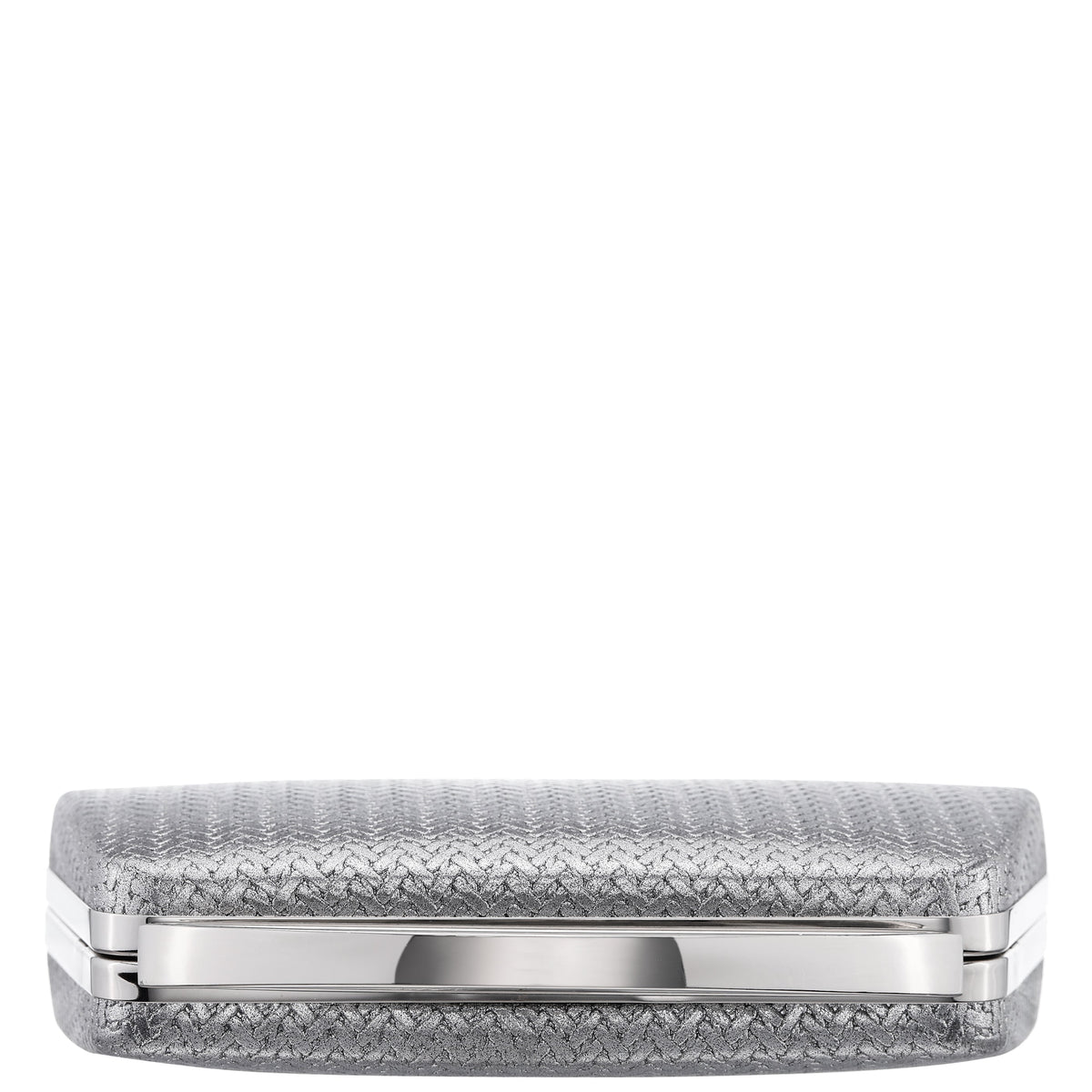 Genesis-G Antique Silver Metallic Faux Weave Box Bag | Nina Shoes