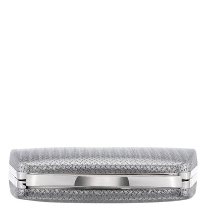 Genesis-G Antique Silver Metallic Faux Weave Box Bag | Nina Shoes