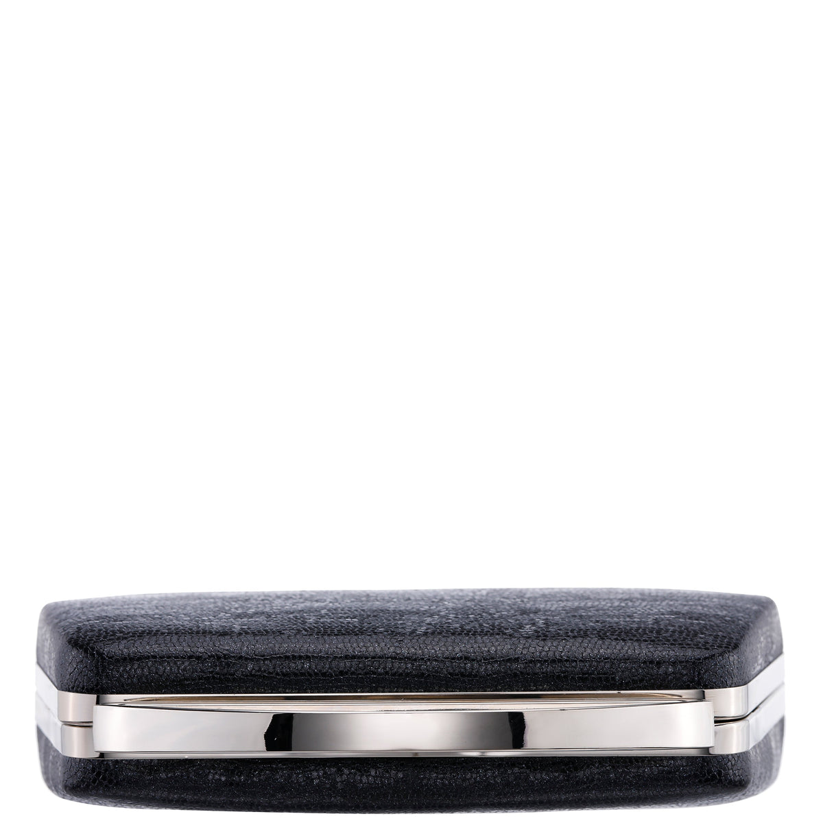 Genesis-S Black Embossed Metallic Snake Minaudiere | Nina Shoes