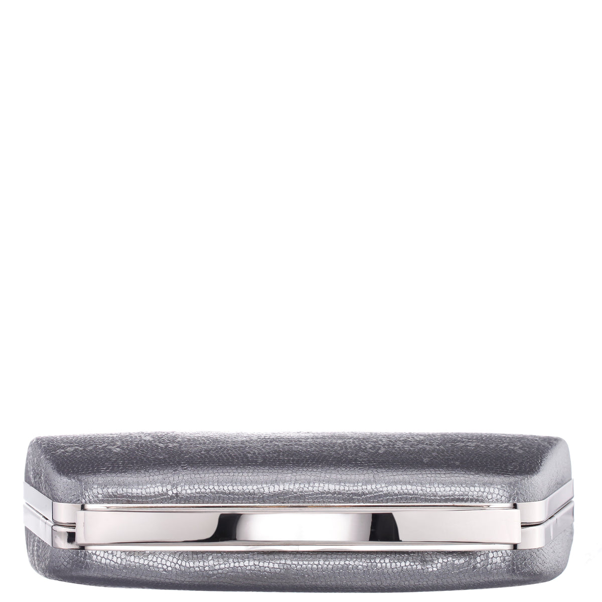Genesis-S Dark Silver Embossed Metallic Snake Minaudiere | Nina Shoes