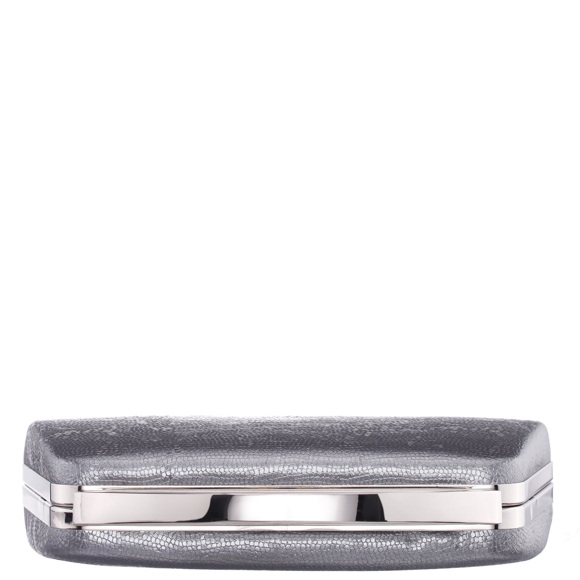Genesis-S Dark Silver Embossed Metallic Snake Minaudiere | Nina Shoes