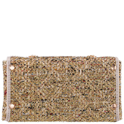 Cerise Gold Metallic Tweed Crossbody Bag | Nina Shoes