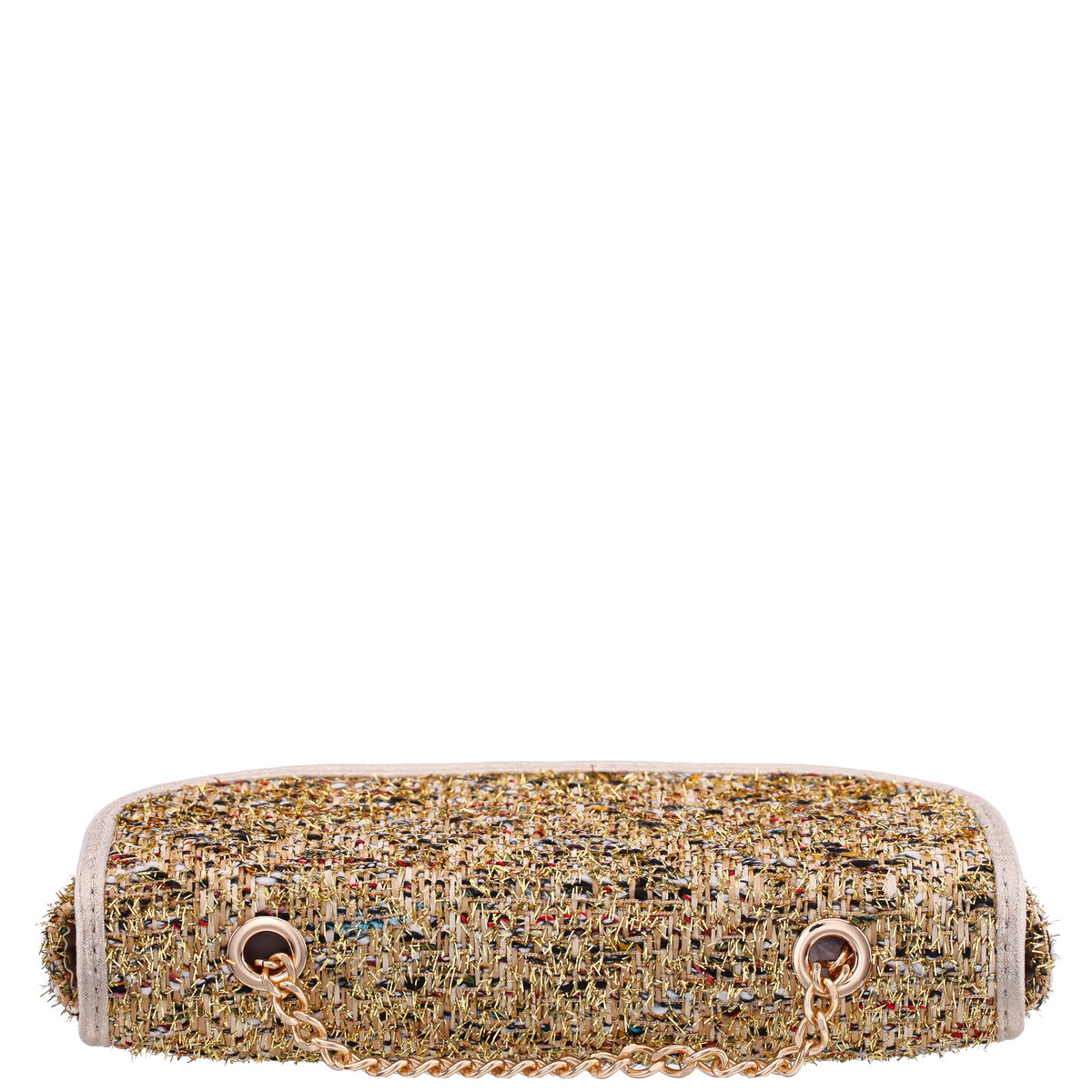 Cerise Gold Metallic Tweed Crossbody Bag | Nina Shoes