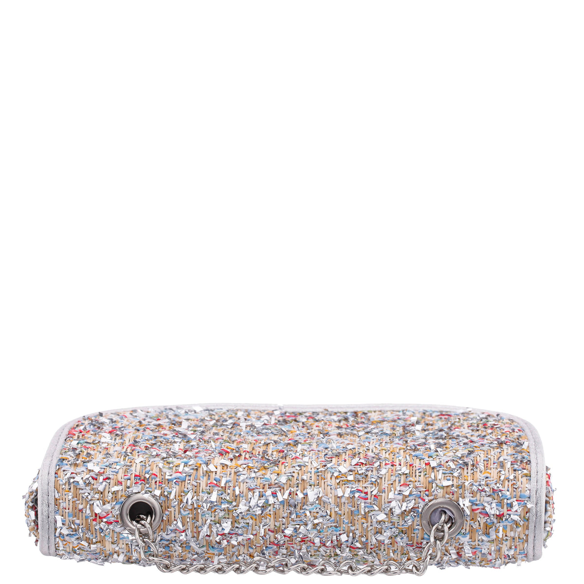 Cerise Silver Multi Metallic Tweed Crossbody Bag | Nina Shoes