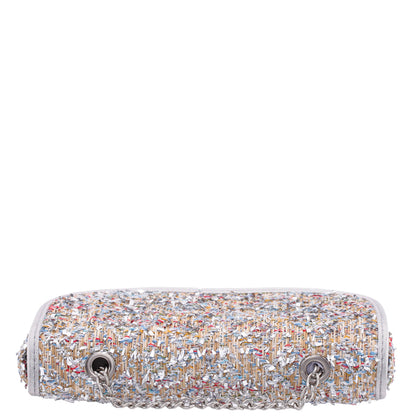 Cerise Silver Multi Metallic Tweed Crossbody Bag | Nina Shoes