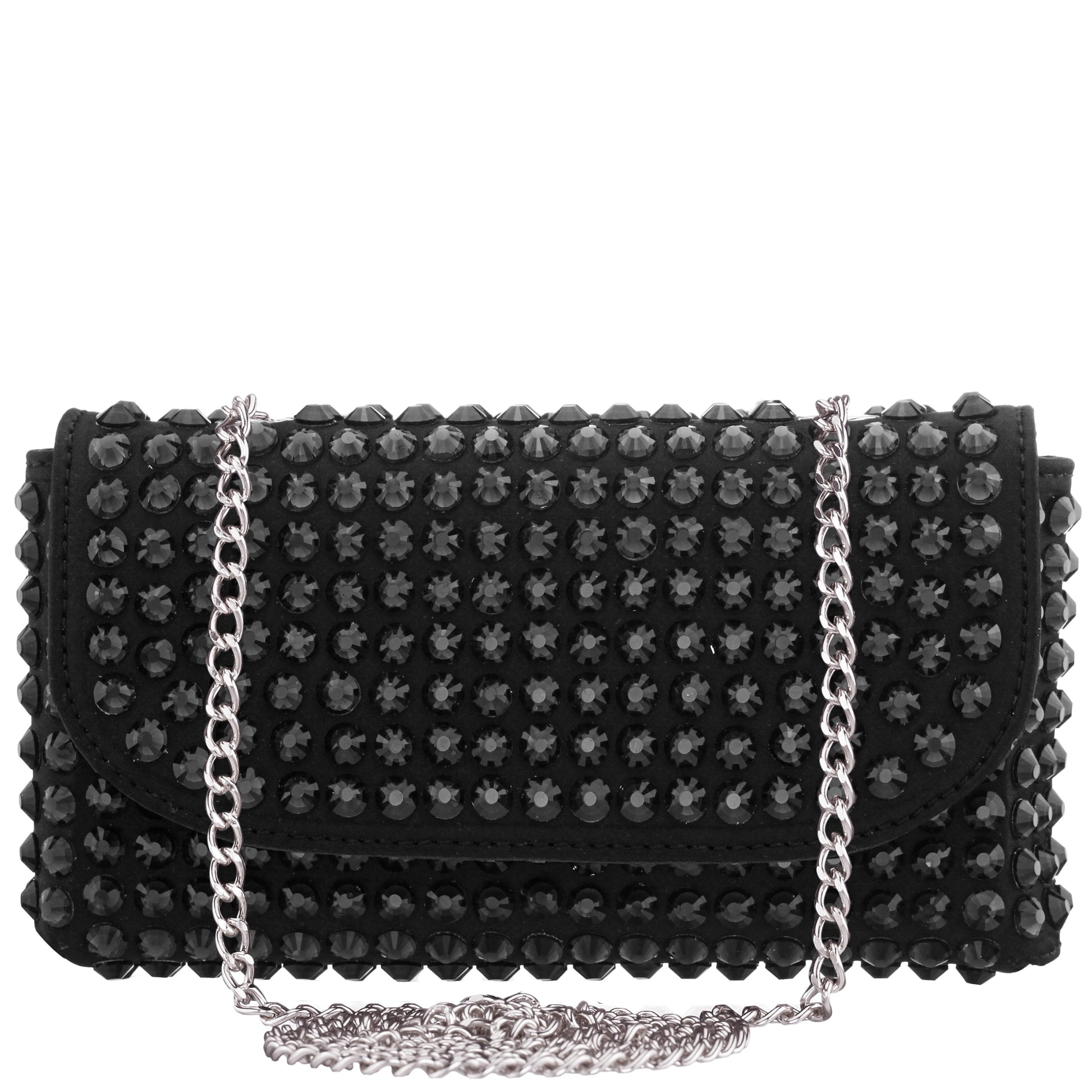 Bixby Black Satin Crossbody Bag | Nina Shoes