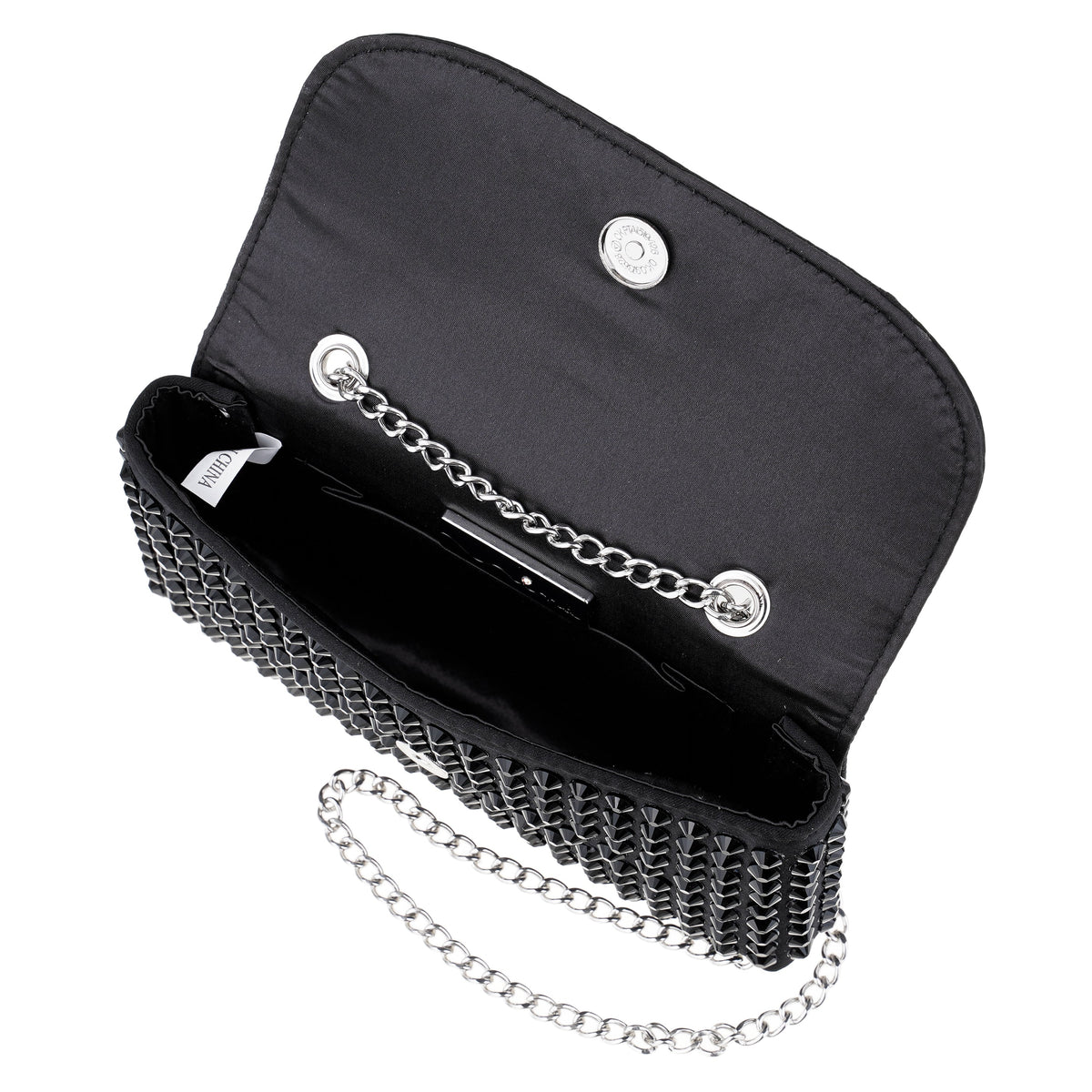 Bixby Black Satin Crossbody Bag | Nina Shoes