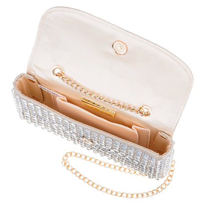 Bixby Platino Glamex Crossbody Bag | Nina Shoes