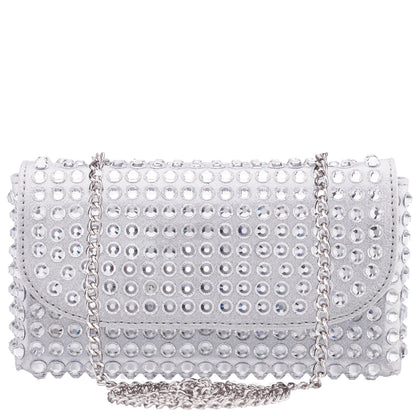 Bixby Silver Glamex Crossbody Bag | Nina Shoes
