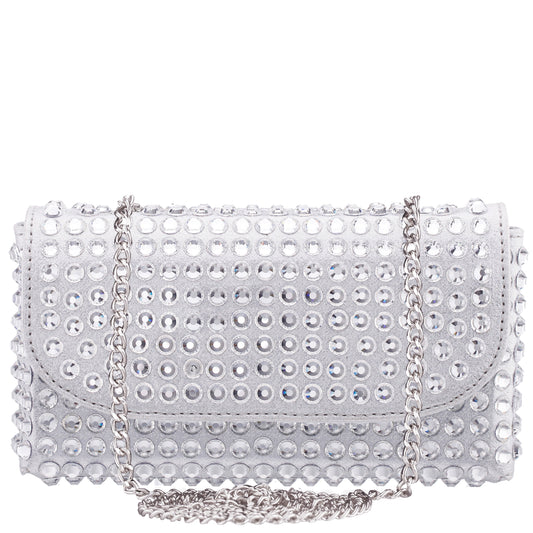 Bixby Silver Glamex Crossbody Bag | Nina Shoes