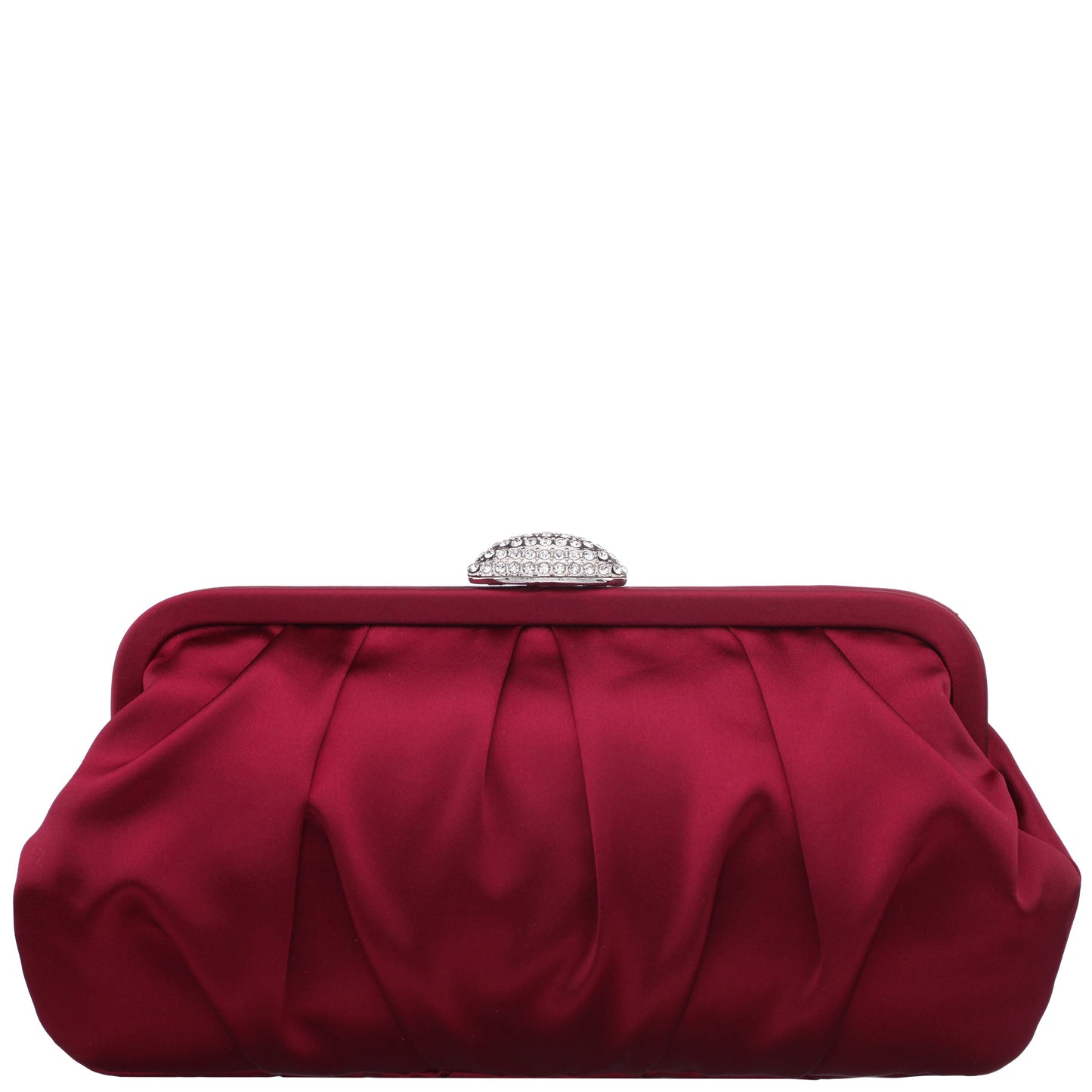 Concord Red Satin Frame Clutch | Nina Shoes