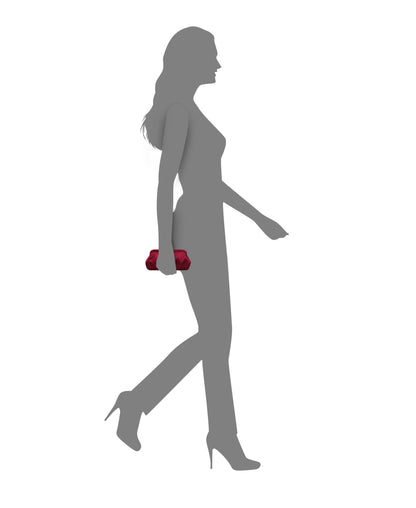 Concord Red Satin Frame Clutch | Nina Shoes