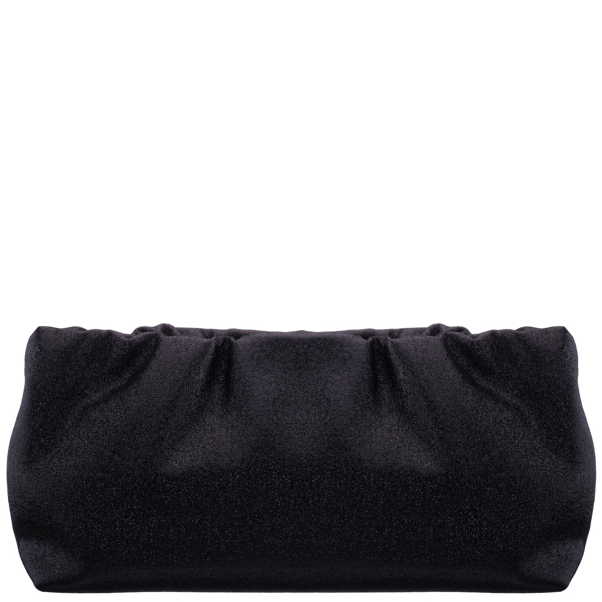 Thea-T Black Stellarglow Fabric Frame Clutch | Nina Shoes