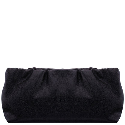 Thea-T Black Stellarglow Fabric Frame Clutch | Nina Shoes
