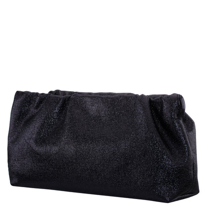 Thea-T Black Stellarglow Fabric Frame Clutch | Nina Shoes
