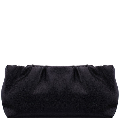 Thea-T Black Stellarglow Fabric Frame Clutch | Nina Shoes