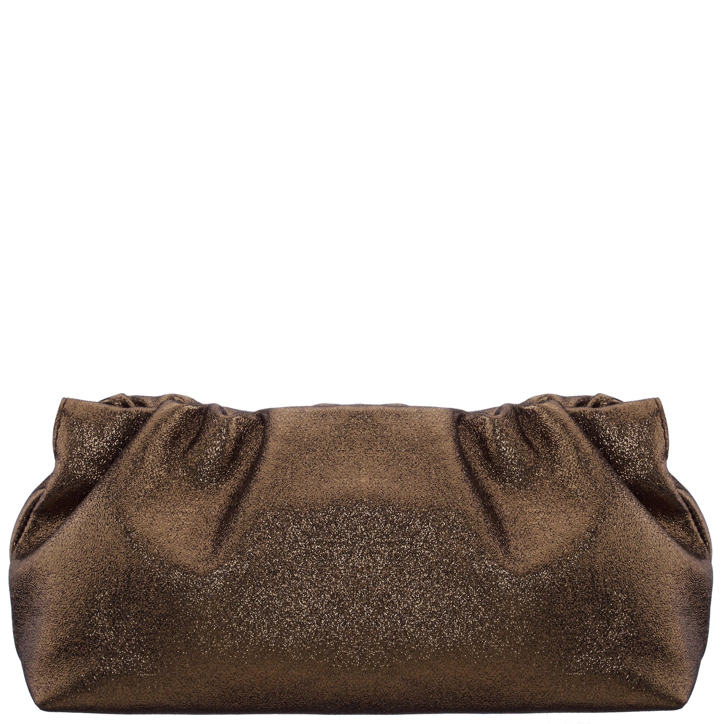 Thea-T Brown Stellarglow Fabric Frame Clutch | Nina Shoes