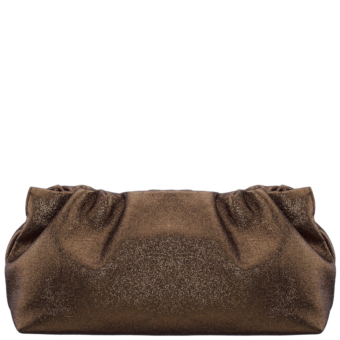 Thea-T Brown Stellarglow Fabric Frame Clutch | Nina Shoes