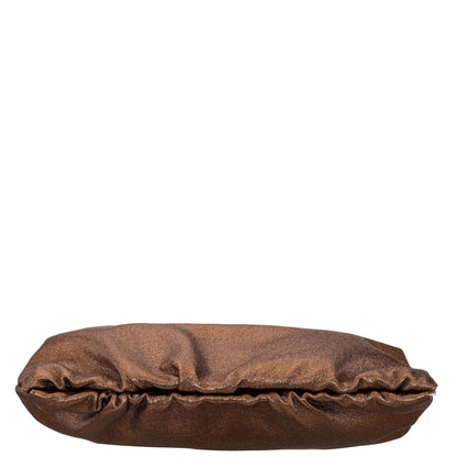 Thea-T Brown Stellarglow Fabric Frame Clutch | Nina Shoes