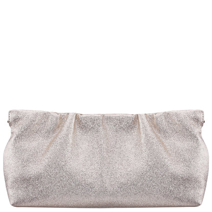 Thea-T Platino Stellarglow Fabric Frame Clutch | Nina Shoes