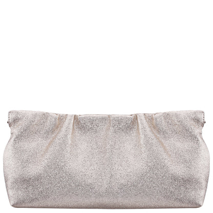 Thea-T Platino Stellarglow Fabric Frame Clutch | Nina Shoes