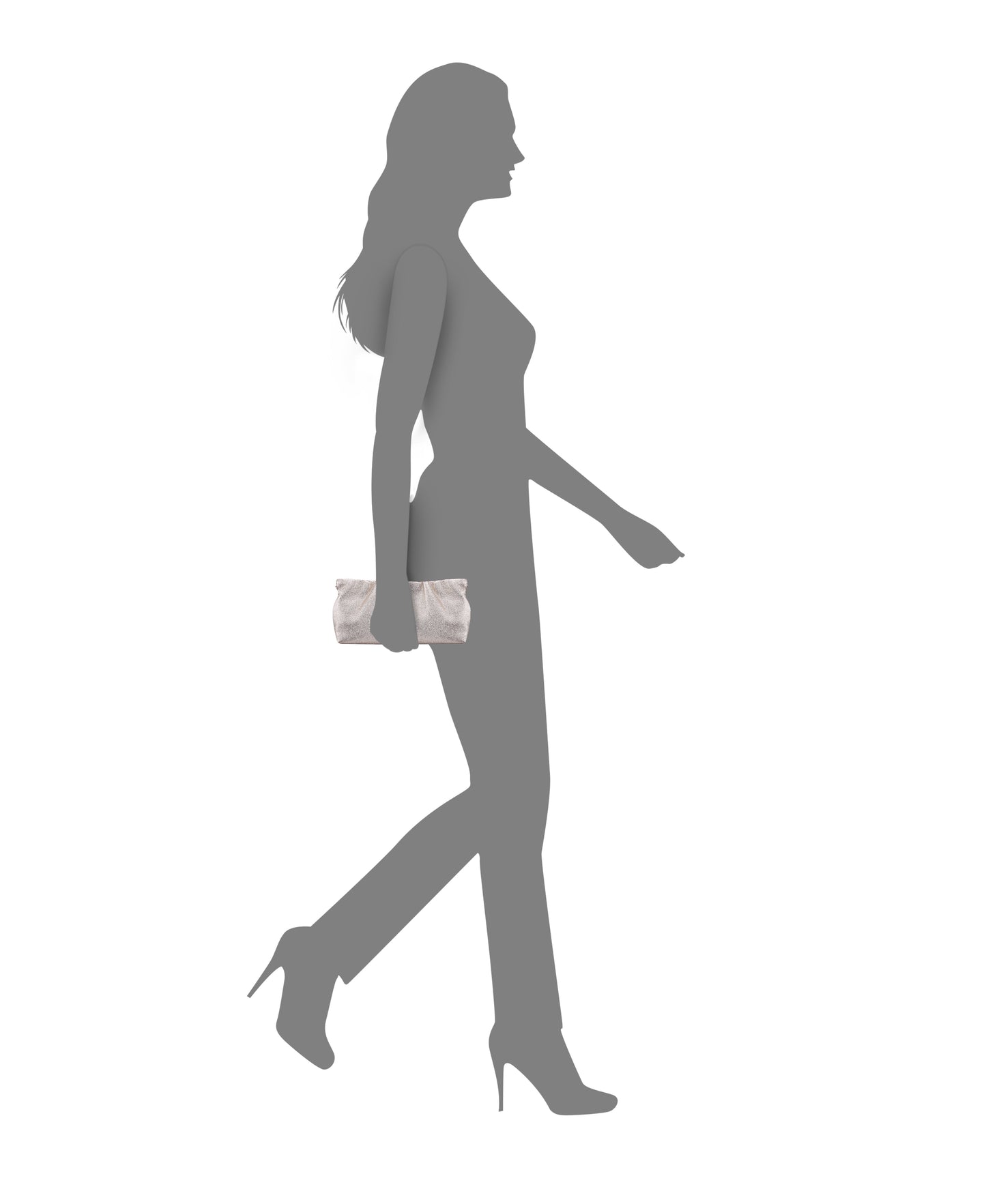 Thea-T Platino Stellarglow Fabric Frame Clutch | Nina Shoes