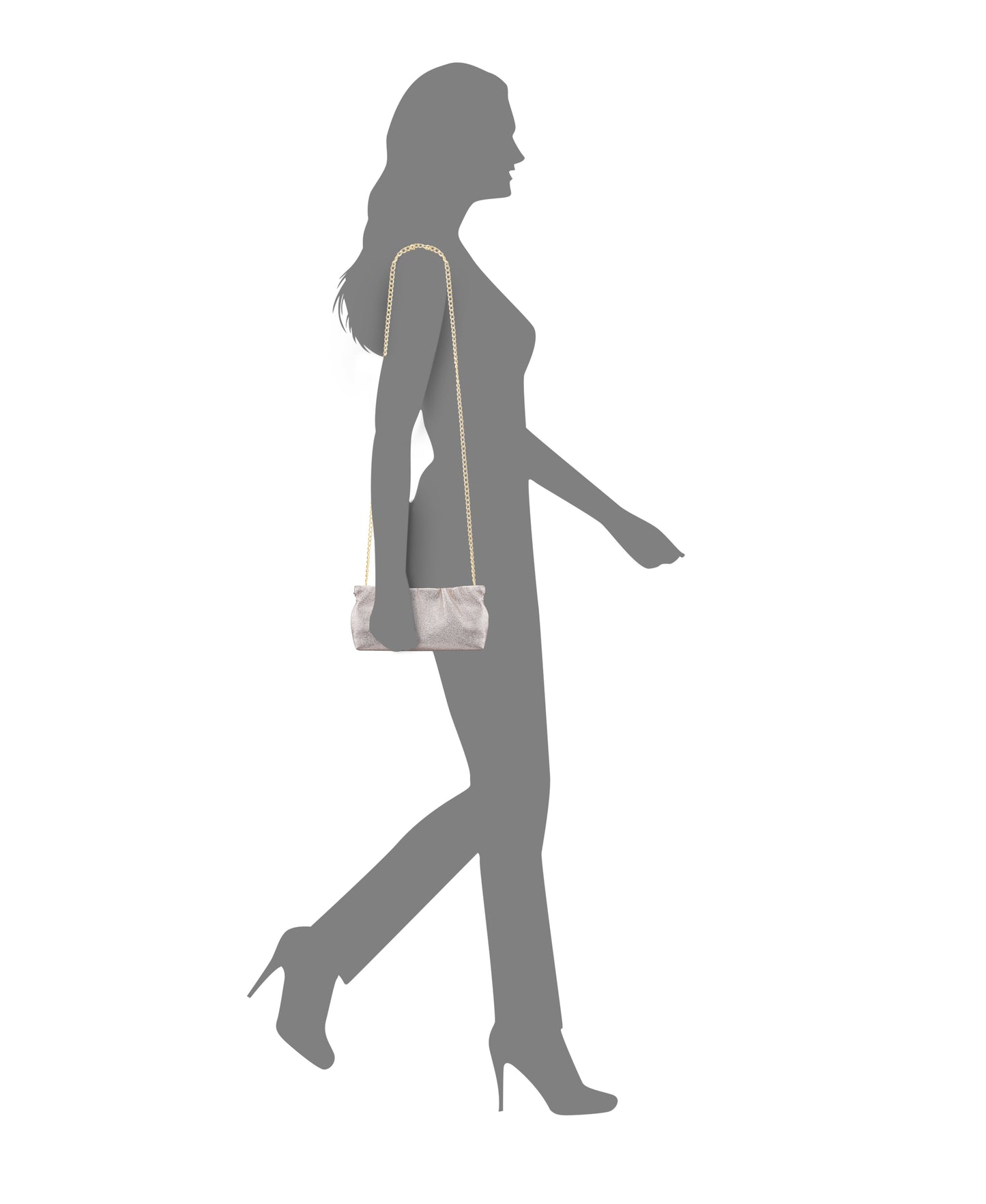 Thea-T Platino Stellarglow Fabric Frame Clutch | Nina Shoes