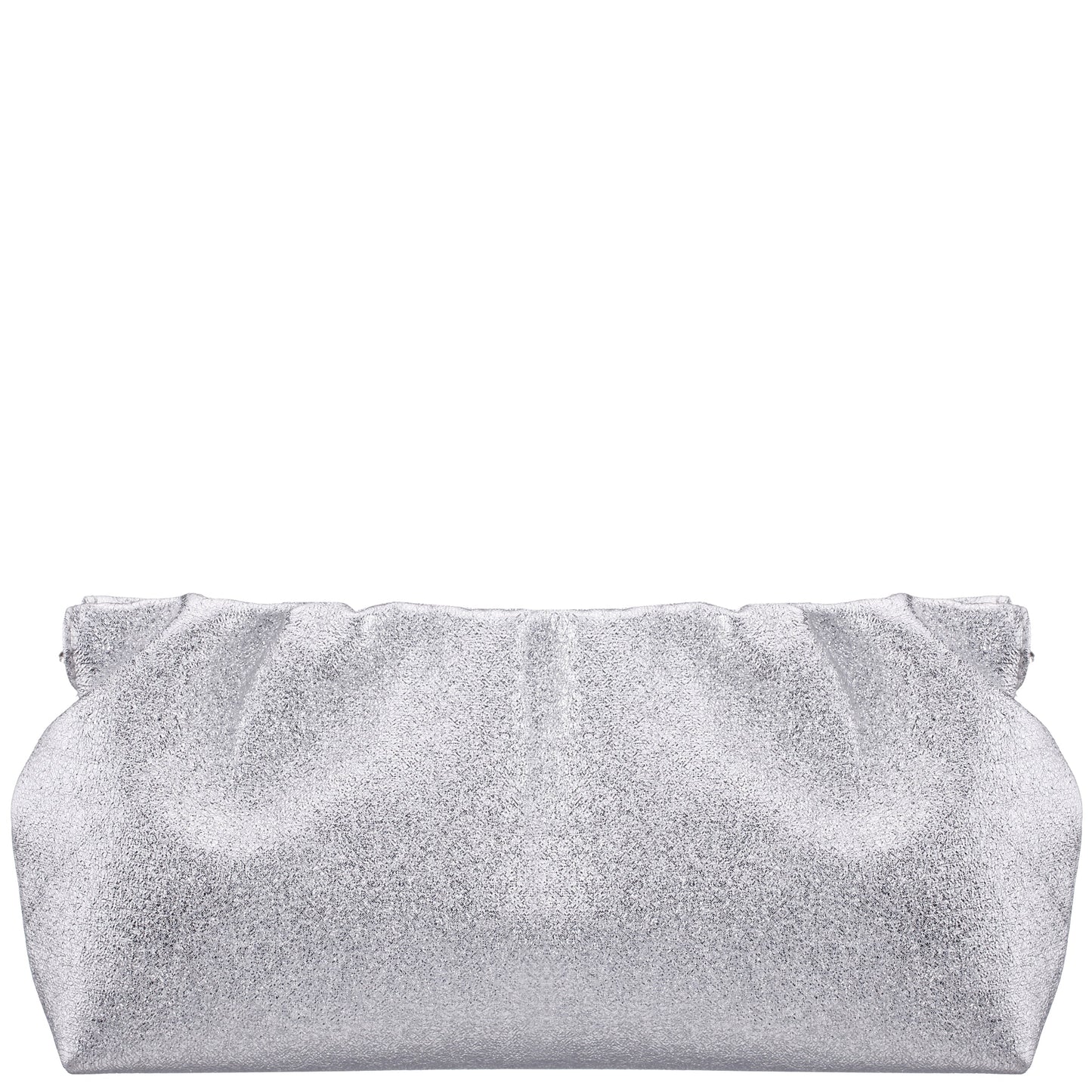 Thea-T Silver Stellarglow Fabric Frame Clutch | Nina Shoes