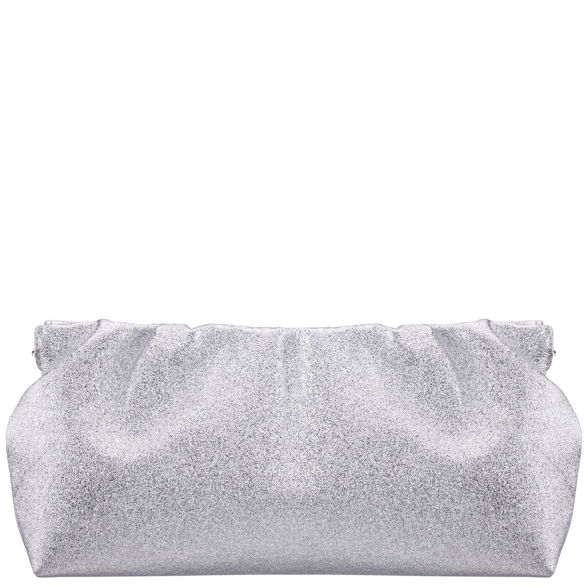 Thea-T Silver Stellarglow Fabric Frame Clutch | Nina Shoes
