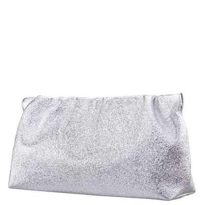 Thea-T Silver Stellarglow Fabric Frame Clutch | Nina Shoes