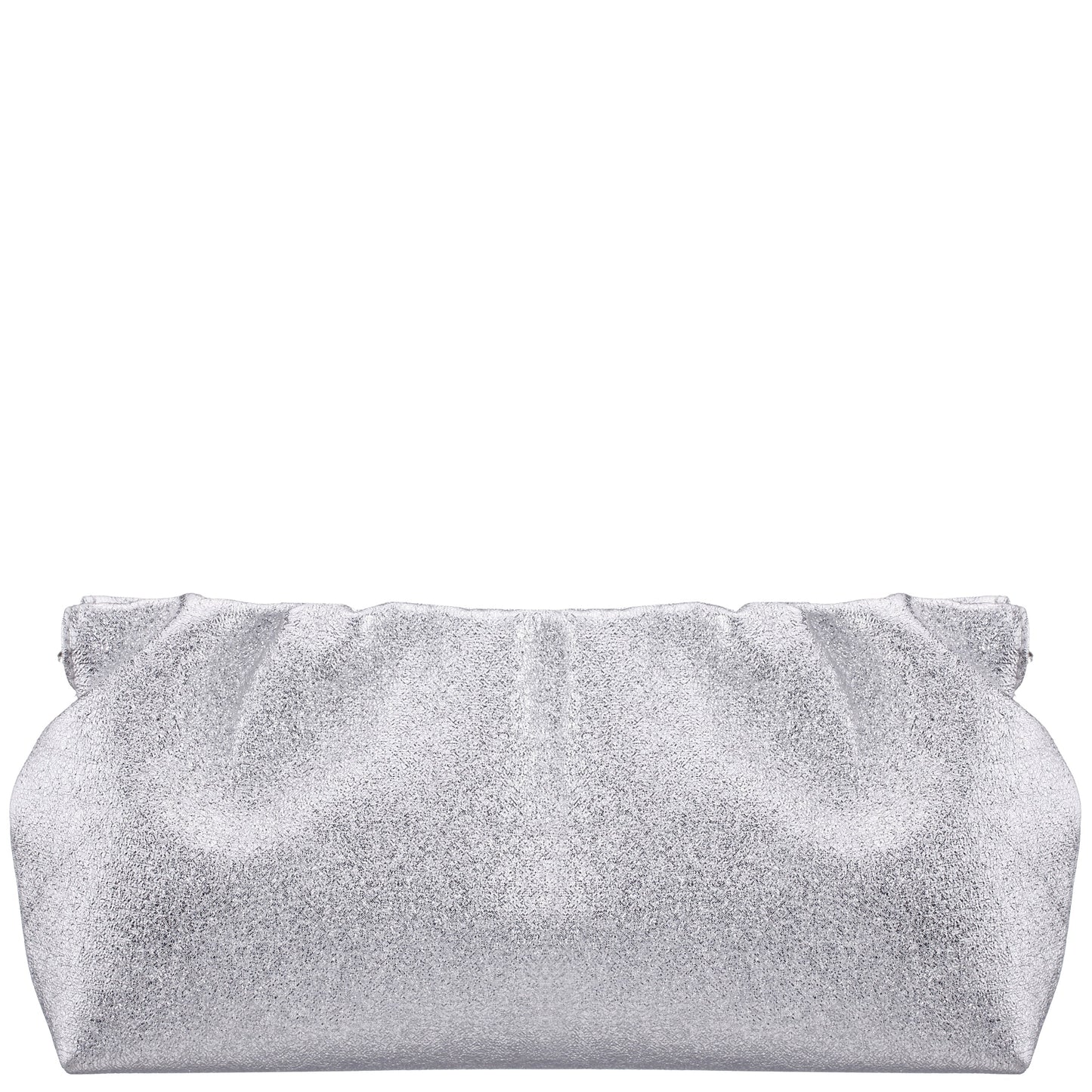 Thea-T Silver Stellarglow Fabric Frame Clutch | Nina Shoes