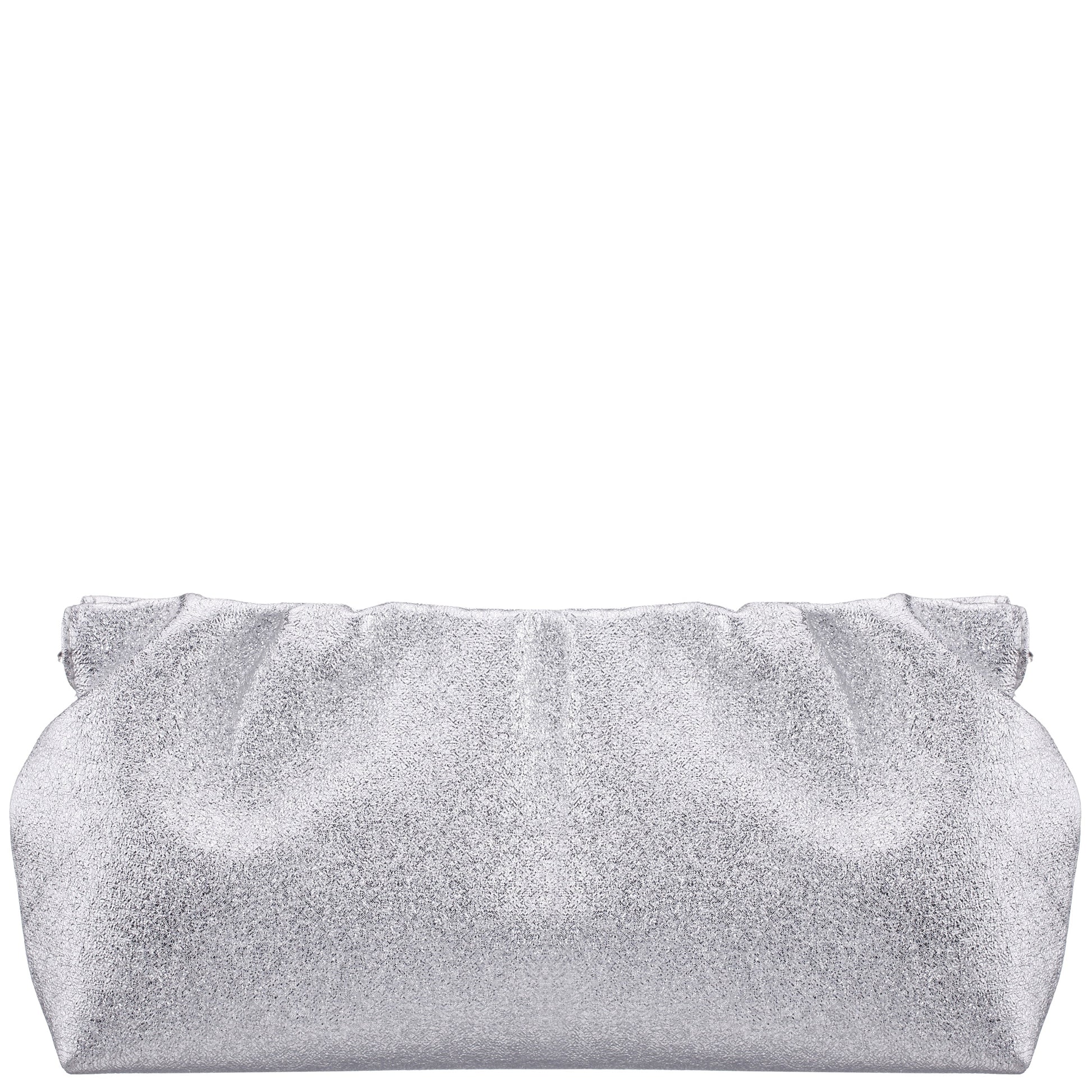 Thea-T Silver Stellarglow Fabric Frame Clutch | Nina Shoes
