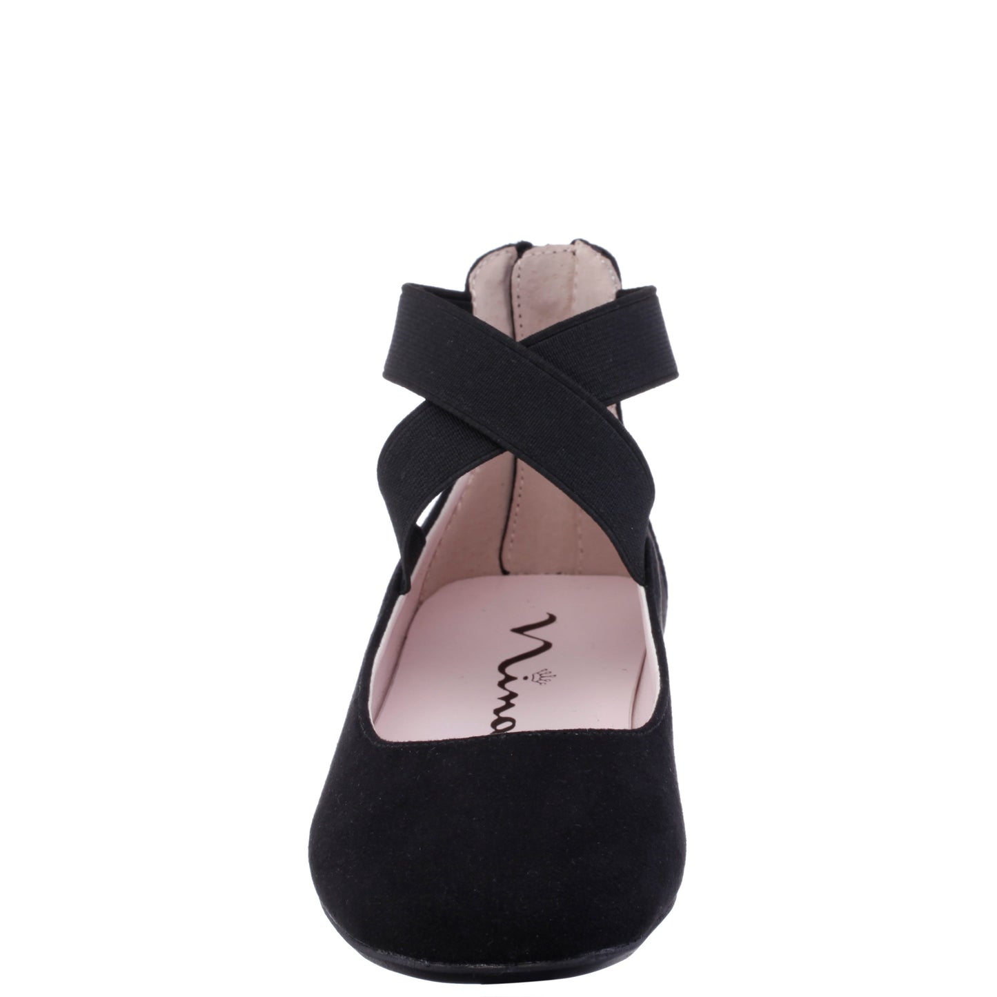 Girls Marissa Black Zip Back Ballet Flats | Nina Shoes