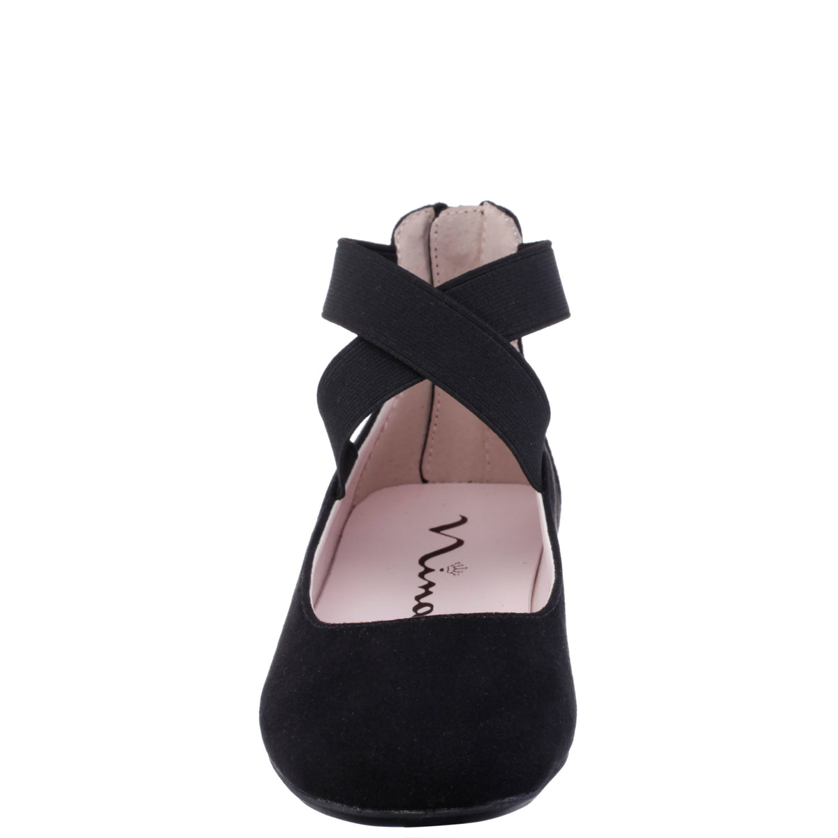 Girls Marissa Black Zip Back Ballet Flats | Nina Shoes