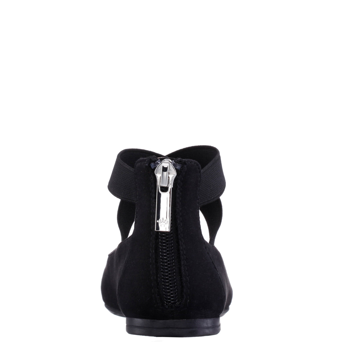 Girls Marissa Black Zip Back Ballet Flats | Nina Shoes