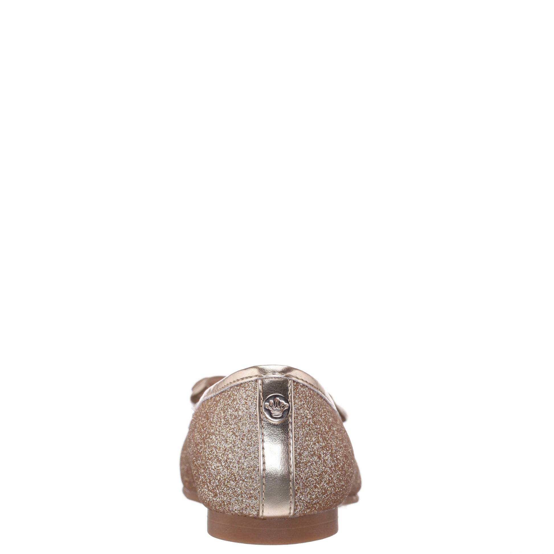 Girls Rose Gold Glitter Ballet Flats | Nina Shoes