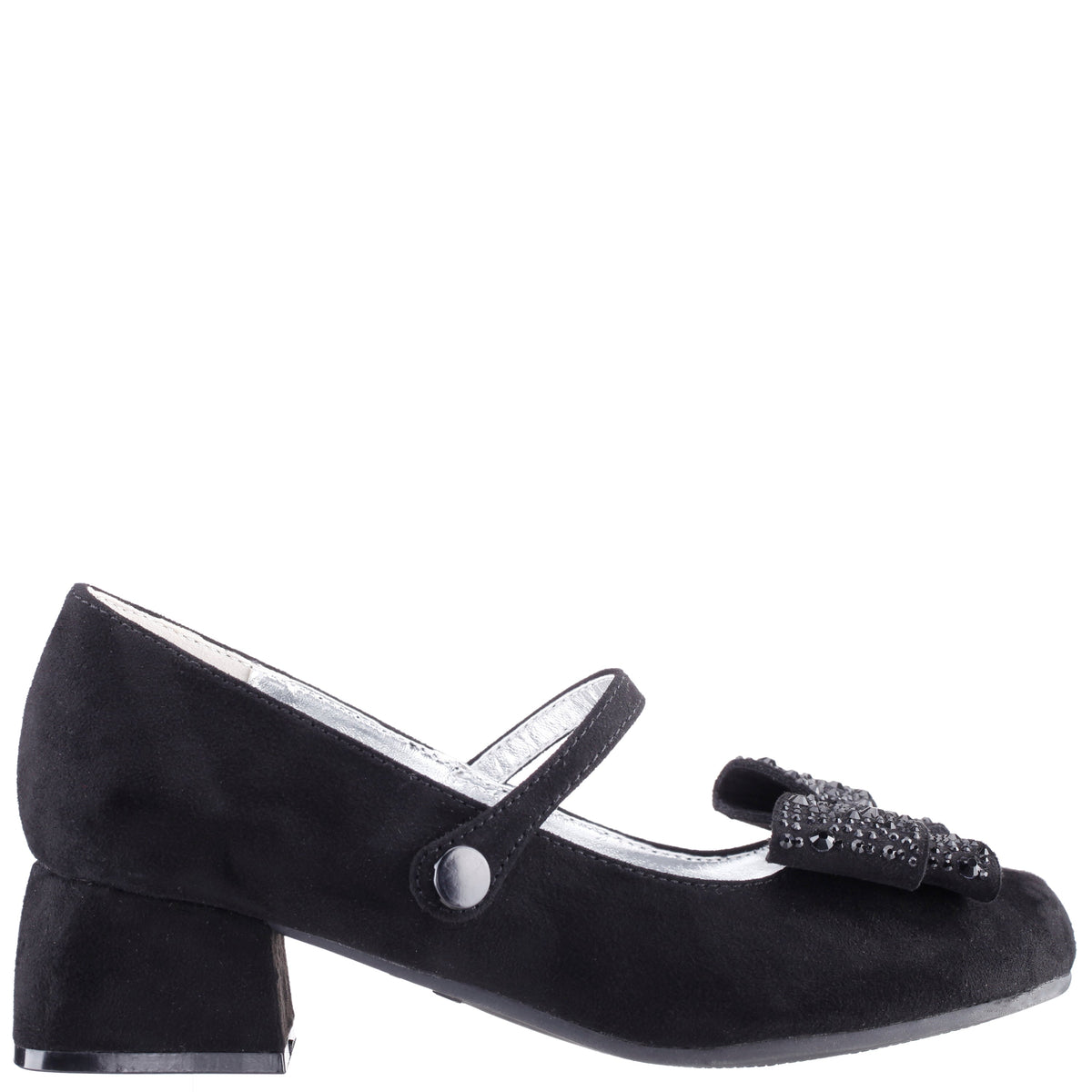 Girls Nole Black Suede Mary Jane Pumps | Nina Shoes