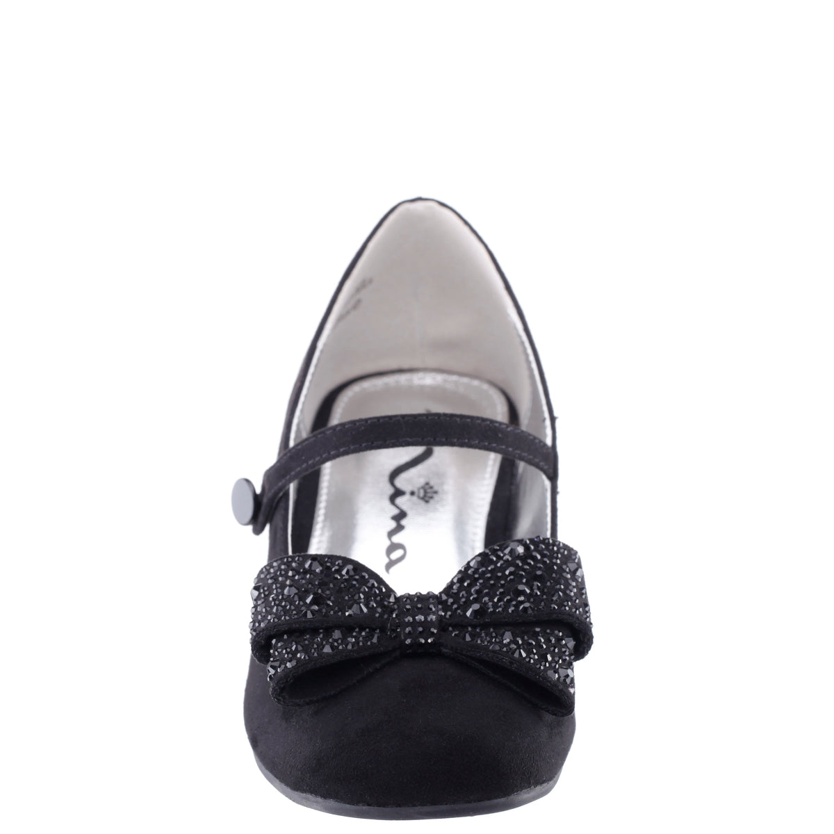 Girls Nole Black Suede Mary Jane Pumps | Nina Shoes