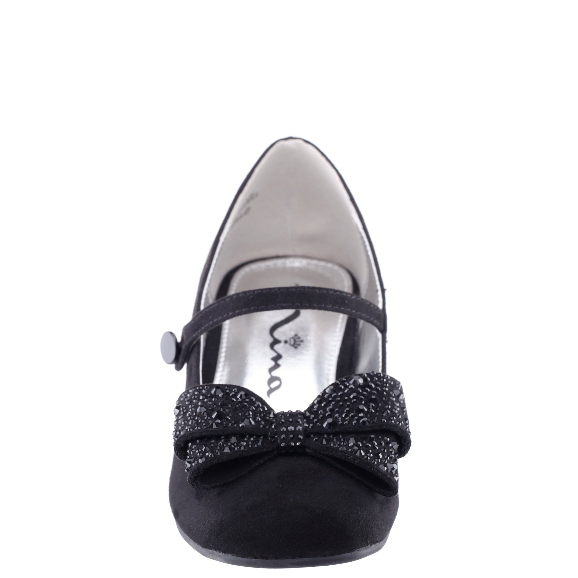 Girls Nole Black Suede Mary Jane Pumps | Nina Shoes