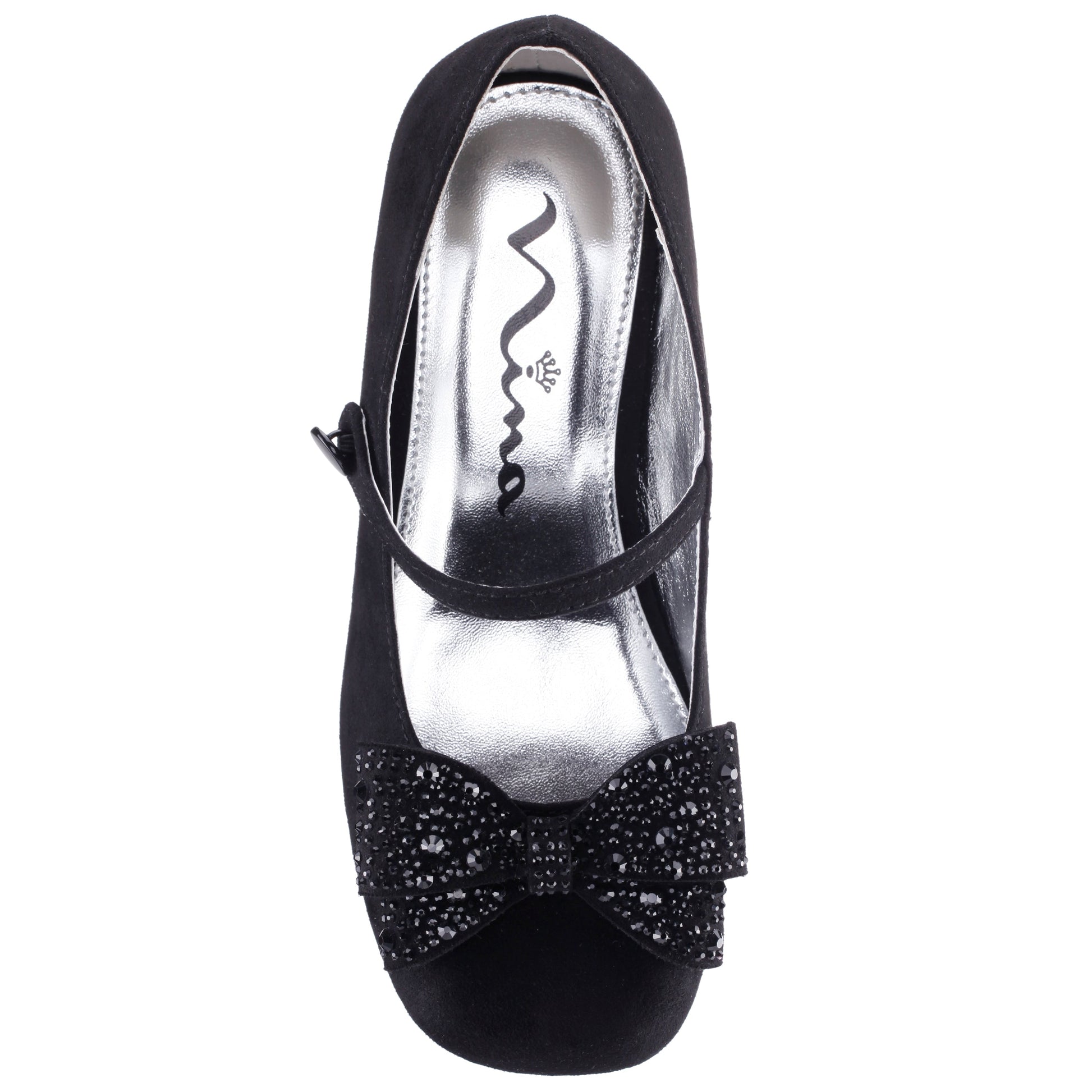 Girls Nole Black Suede Mary Jane Pumps | Nina Shoes