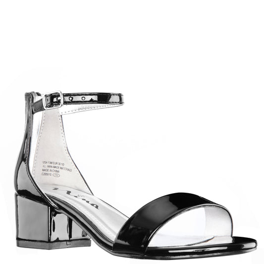 Girls Hidi Black ankle strap dress sandals | Nina Shoes