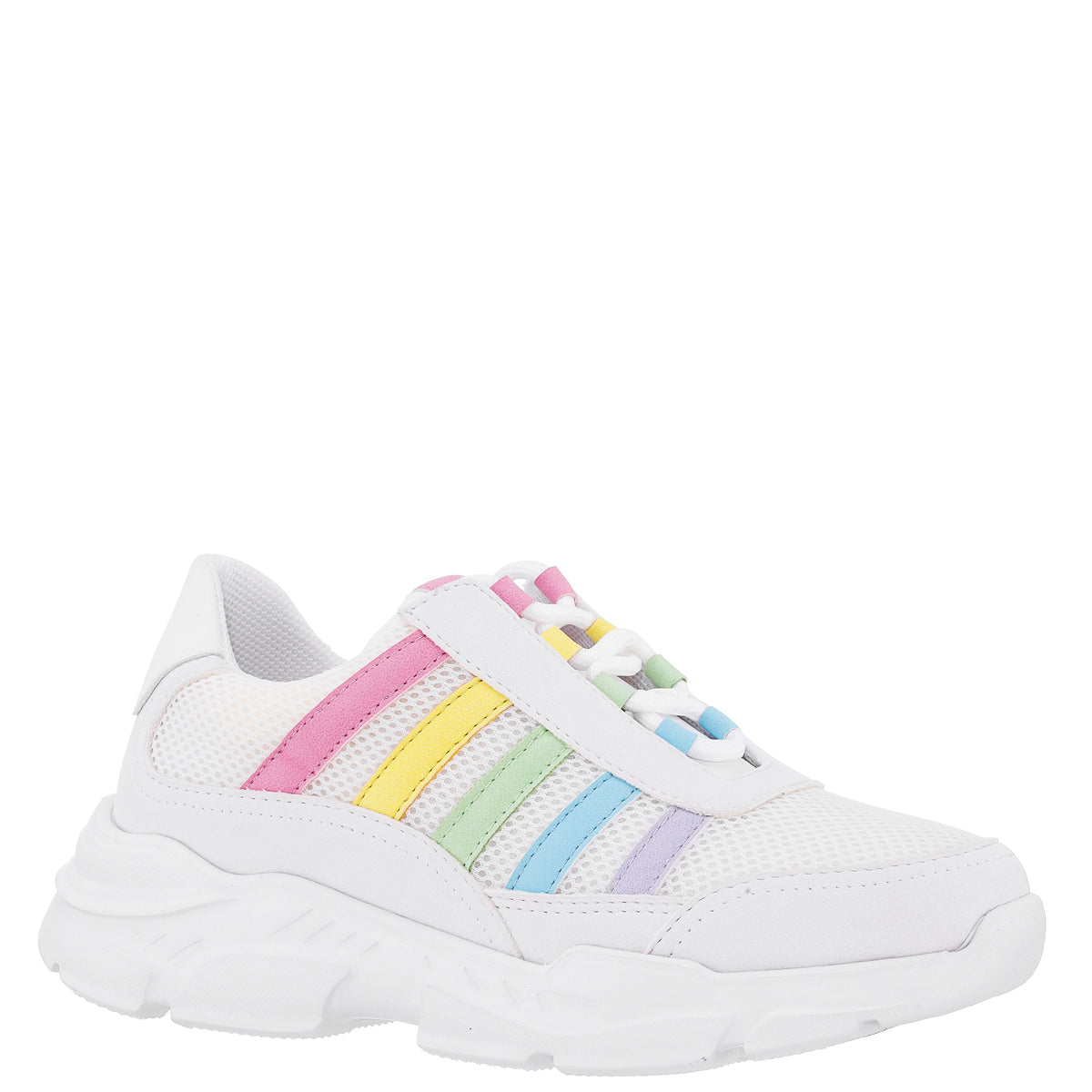 Girls Martine White Mesh Low Top Sneaker | Nina Shoes
