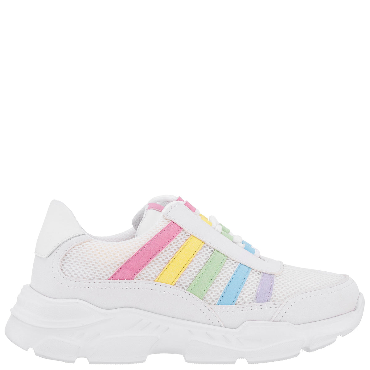 Girls Martine White Mesh Low Top Sneaker | Nina Shoes