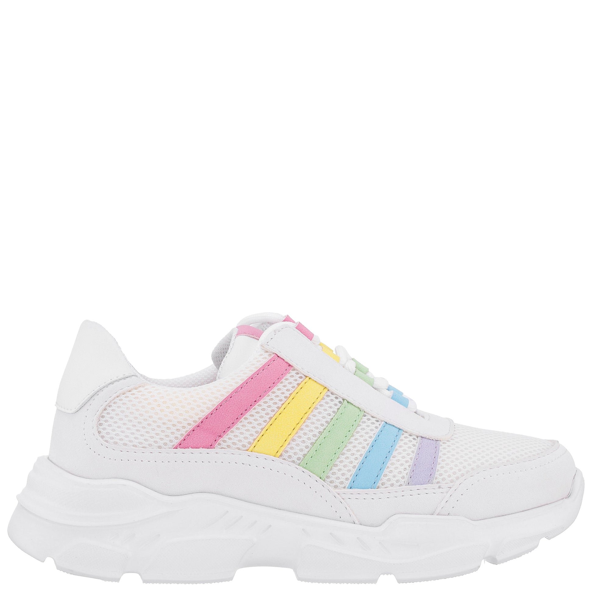 Girls Martine White Mesh Low Top Sneaker | Nina Shoes