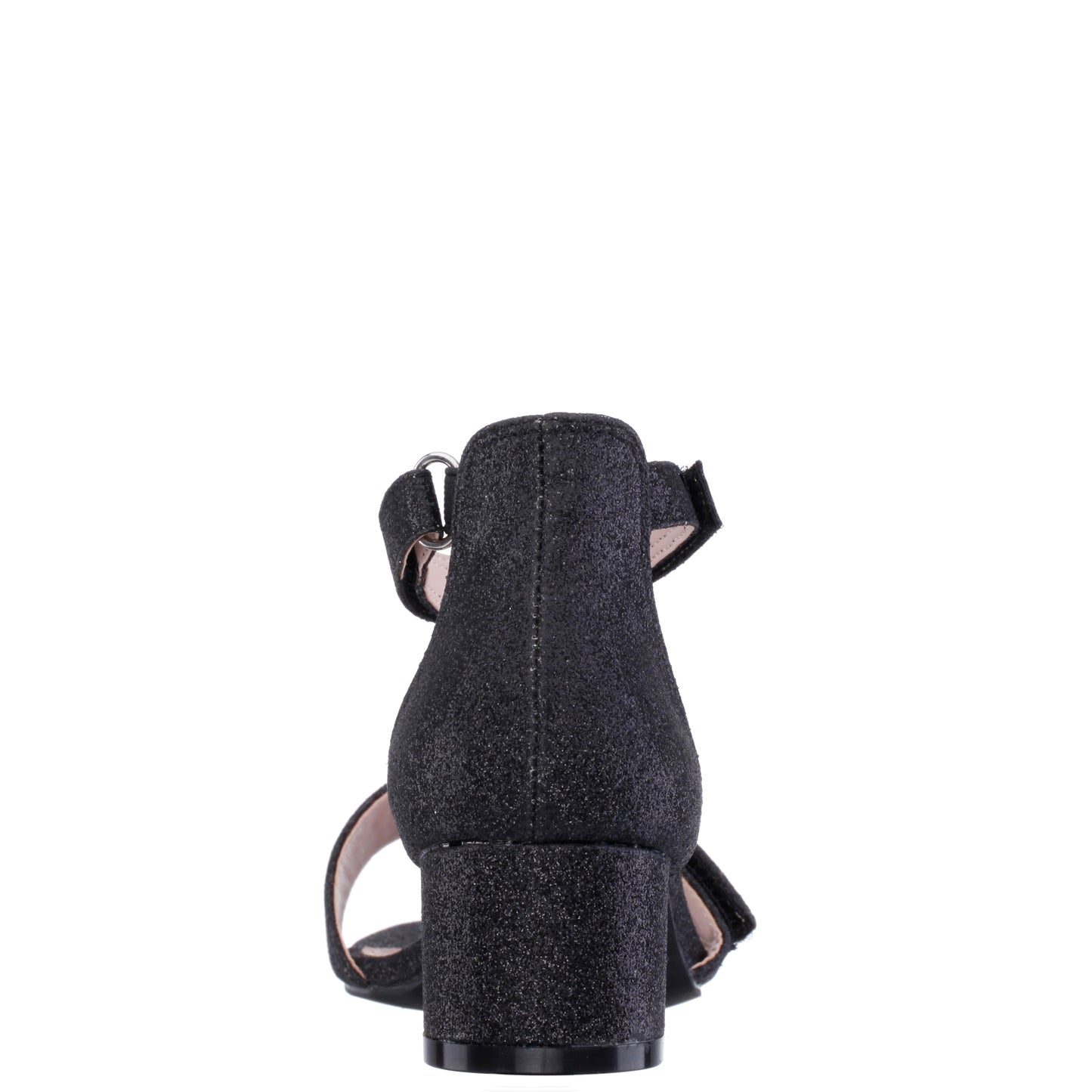 Girls Rejina Black Glitter Adjustable Dress Sandals | Nina Shoes